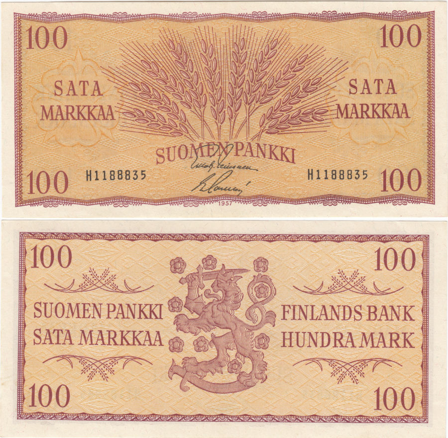 100 Markkaa 1957 H1188835